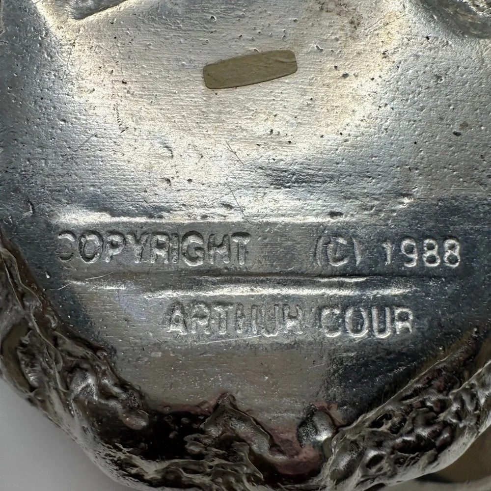 Arthur Court 1988 Vintage Aluminum Double Clam Shell Tiered Serving Bowl Silver